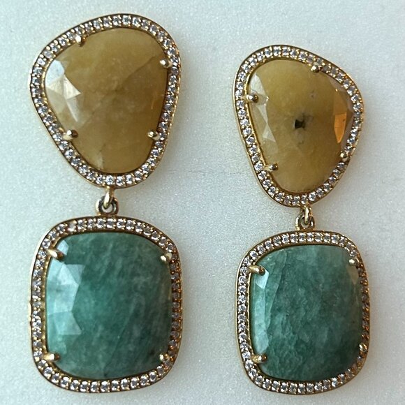 Sliced Sapphires Drop Earrings by Susan Hanover - Picture 11 of 13